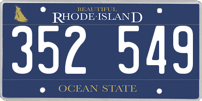 RI license plate 352549