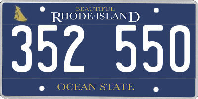 RI license plate 352550