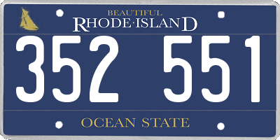 RI license plate 352551