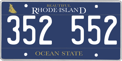 RI license plate 352552