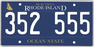 RI license plate 352555