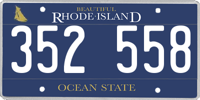 RI license plate 352558