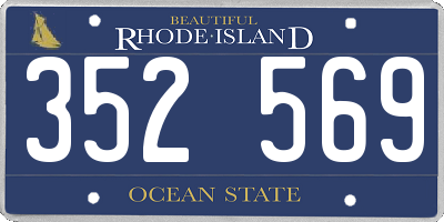 RI license plate 352569
