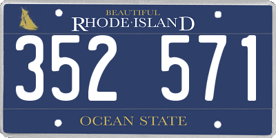 RI license plate 352571