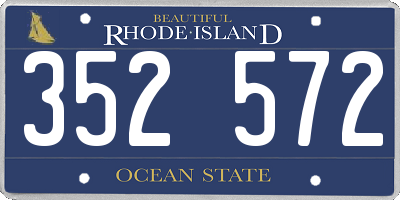 RI license plate 352572