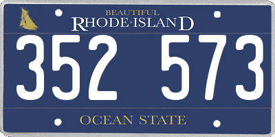RI license plate 352573