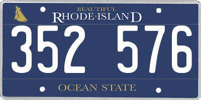 RI license plate 352576