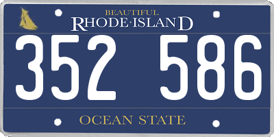RI license plate 352586