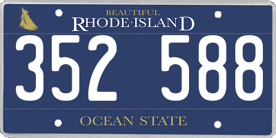 RI license plate 352588