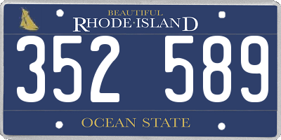 RI license plate 352589
