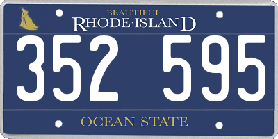 RI license plate 352595
