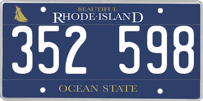 RI license plate 352598