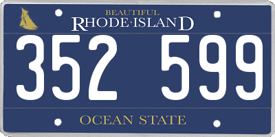 RI license plate 352599