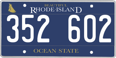 RI license plate 352602