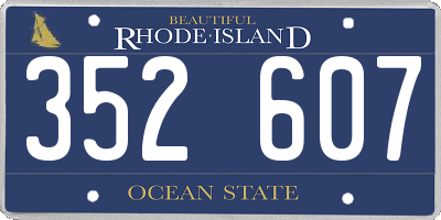 RI license plate 352607