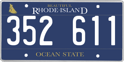 RI license plate 352611