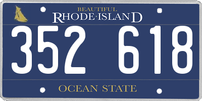 RI license plate 352618