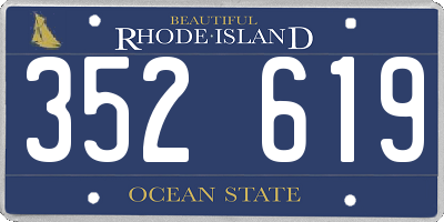 RI license plate 352619
