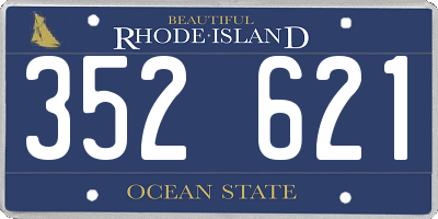 RI license plate 352621