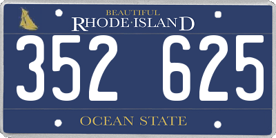 RI license plate 352625