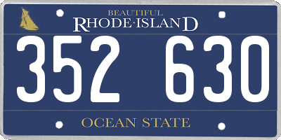 RI license plate 352630
