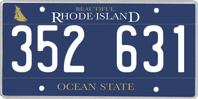 RI license plate 352631