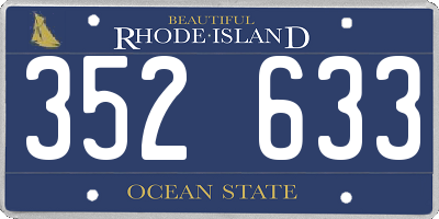 RI license plate 352633