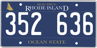 RI license plate 352636
