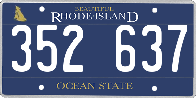RI license plate 352637