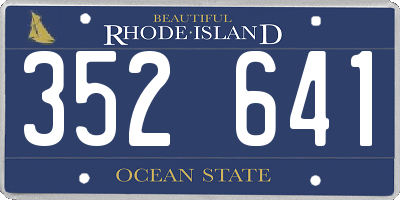 RI license plate 352641