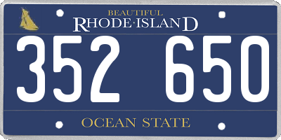 RI license plate 352650