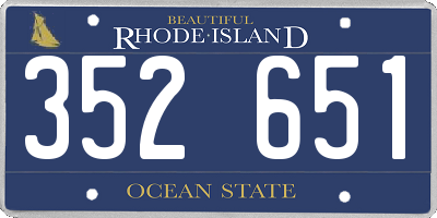 RI license plate 352651