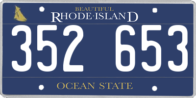 RI license plate 352653