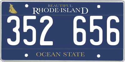 RI license plate 352656