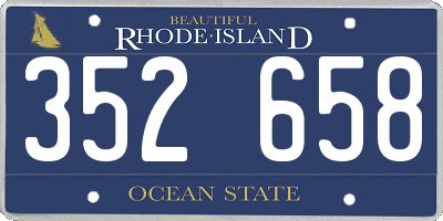 RI license plate 352658