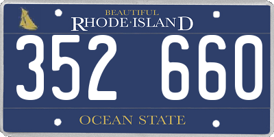 RI license plate 352660