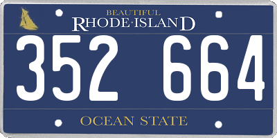 RI license plate 352664