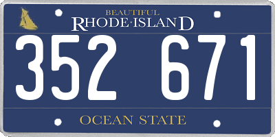 RI license plate 352671