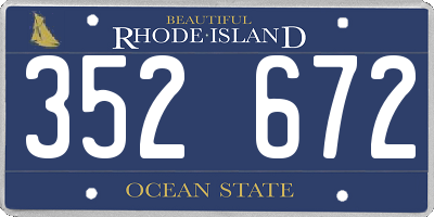 RI license plate 352672