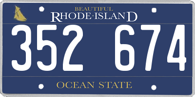 RI license plate 352674