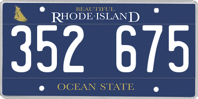 RI license plate 352675