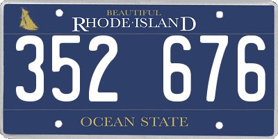 RI license plate 352676