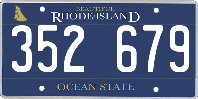 RI license plate 352679
