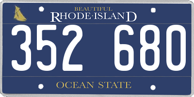RI license plate 352680