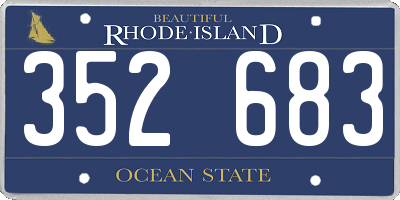 RI license plate 352683