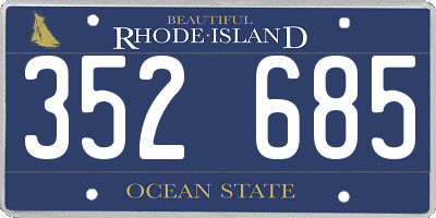RI license plate 352685