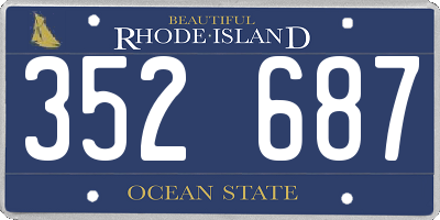 RI license plate 352687