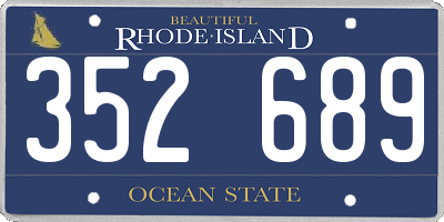 RI license plate 352689
