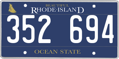RI license plate 352694