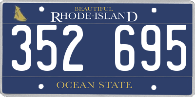 RI license plate 352695